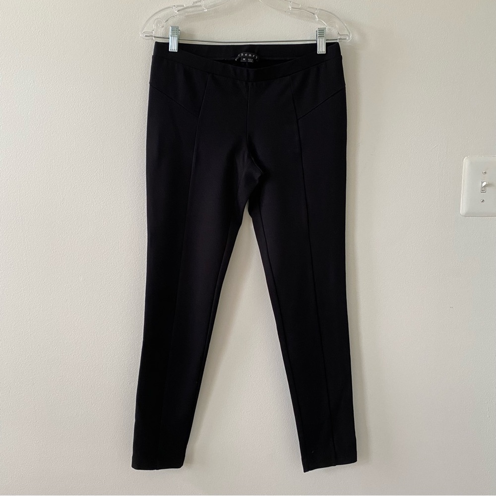 Theory Women’s Front Seam Pull-on Black Ponte Leggings